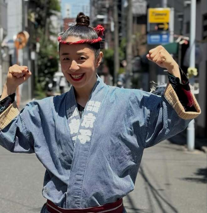 浜口京子、新婚レスラー・なつぽいとの“ムキムキ上腕二頭筋際立つ”筋トレ姿に反響 「京子さんの彼氏感」の声もの画像