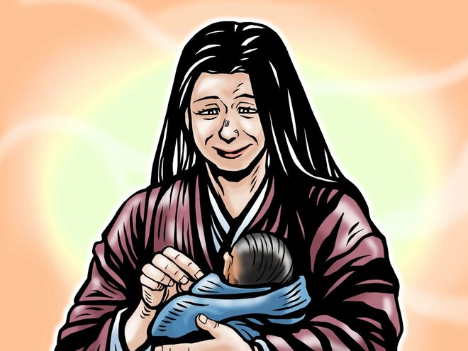 豊臣秀吉の母のイラスト