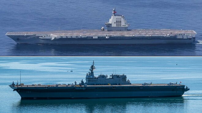 極東有事シミュレーション【空母対決】いずも型（日本）vs 福建（中国）軍事フォトジャーナリストが解説の画像