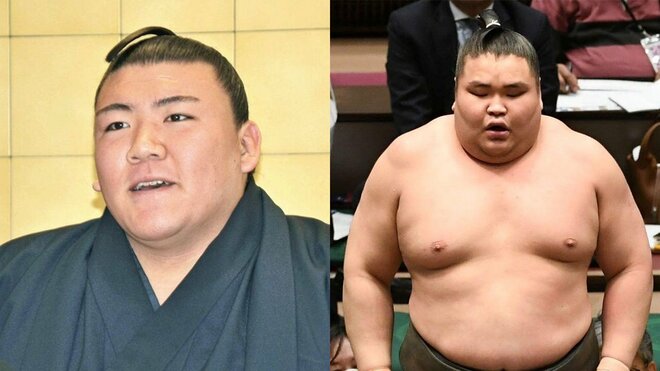夢道鵬（左）、旭富士