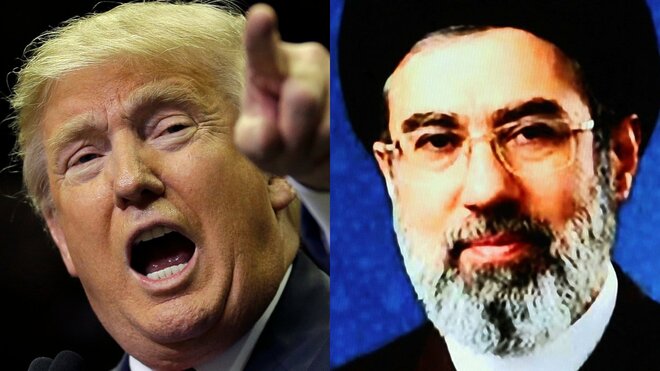 米・トランプ大統領（左）、イラン新最高指導者・モジタバ師