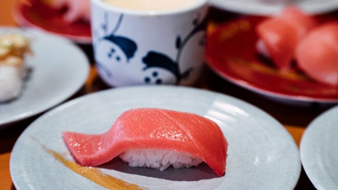 美味しそうなトロの握り寿司