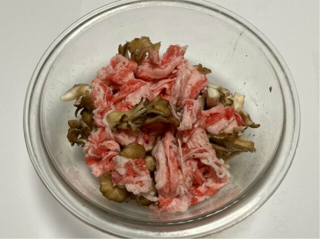 豚肉とマイタケ